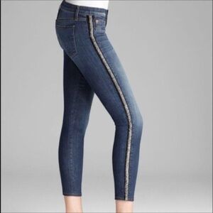 Hudson Luna Embellished Cropped‎ Skinny Jeans Size 26